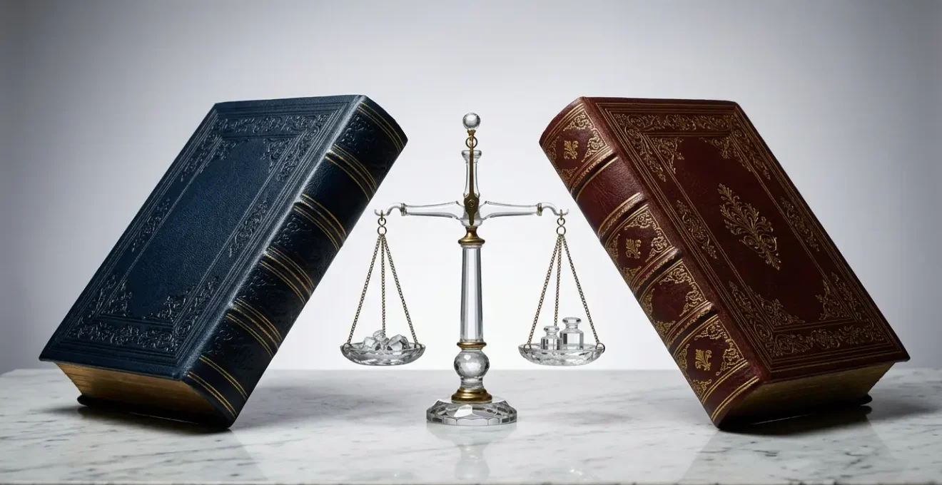 Comparaison visuelle entre le Code des Assurances et le Code de la Mutualité, symbolisant la protection juridique de l'assuré