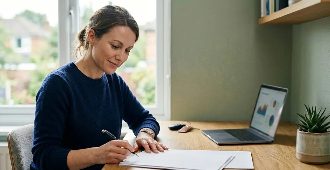 Conducteur réfléchi consultant des documents d'assurance automobile dans un bureau moderne