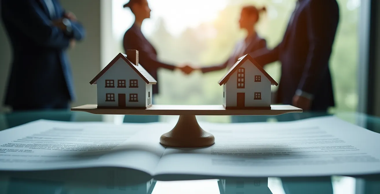 Discussion professionnelle entre un conseiller bancaire et des clients dans un bureau moderne
