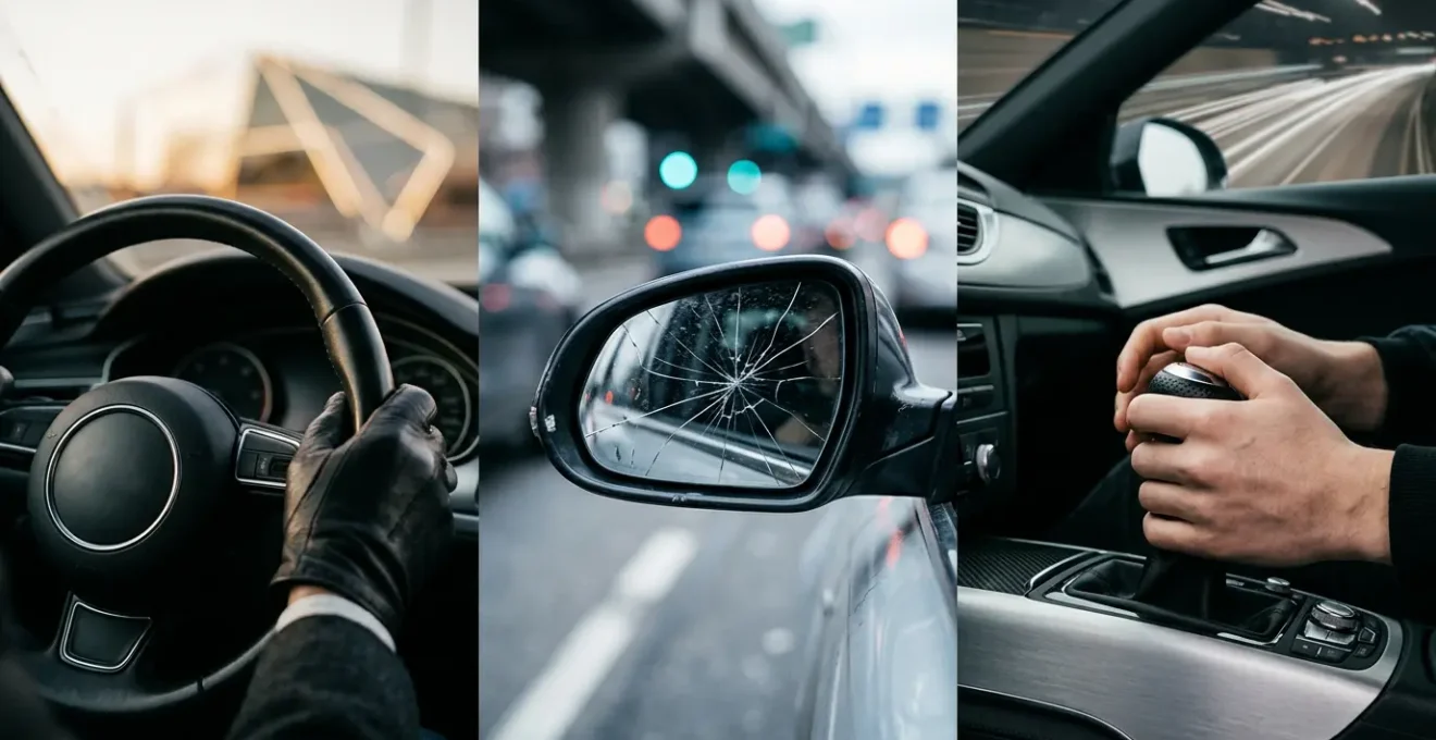 Composition visuelle montrant différents profils de conducteurs et leur impact sur le calcul de l'assurance automobile